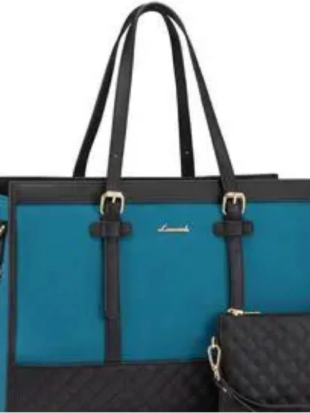 LOVEVOOK Laptop Bag 15.6 inch Canvas Laptop Tote Bag Large Capacity Work Bag